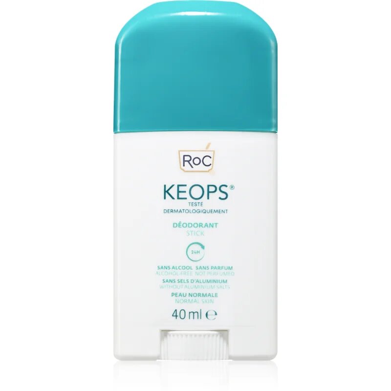 RoC Keops Deodorant Stick deodorant fără conținut săruri de aluminiu 40 ml