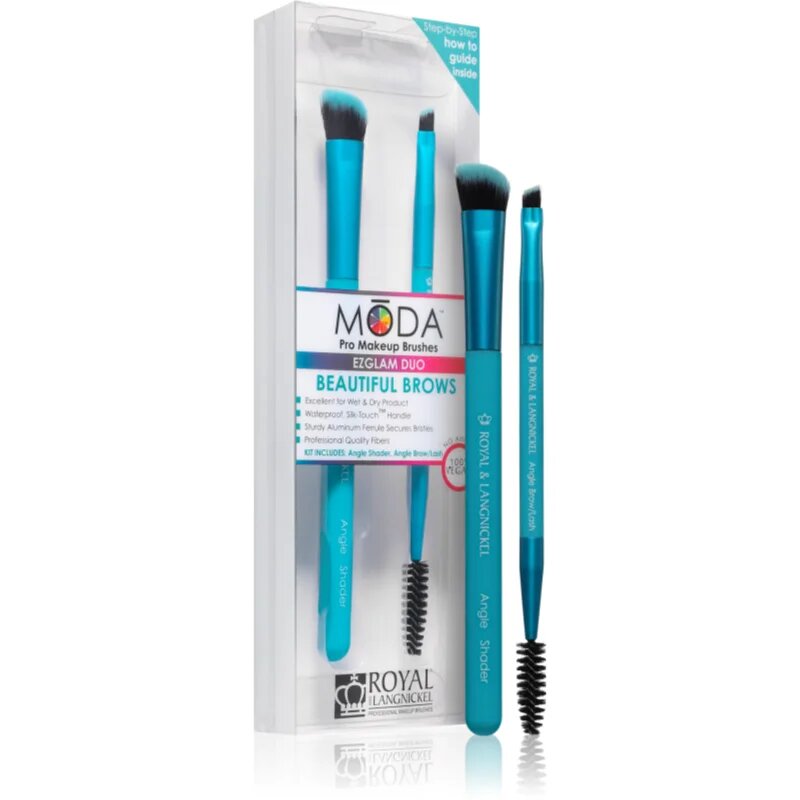 Royal and Langnickel MŌDA EZGLAM DUO Beautiful Brows set perii machiaj pentru sprâncene