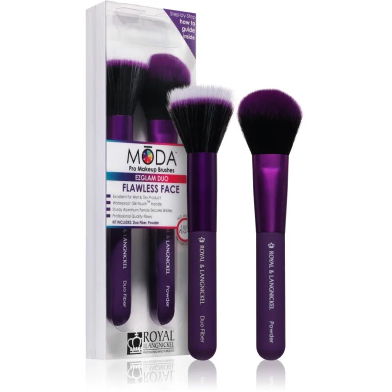 Royal and Langnickel MŌDA EZGLAM DUO Flawless Face set perii machiaj