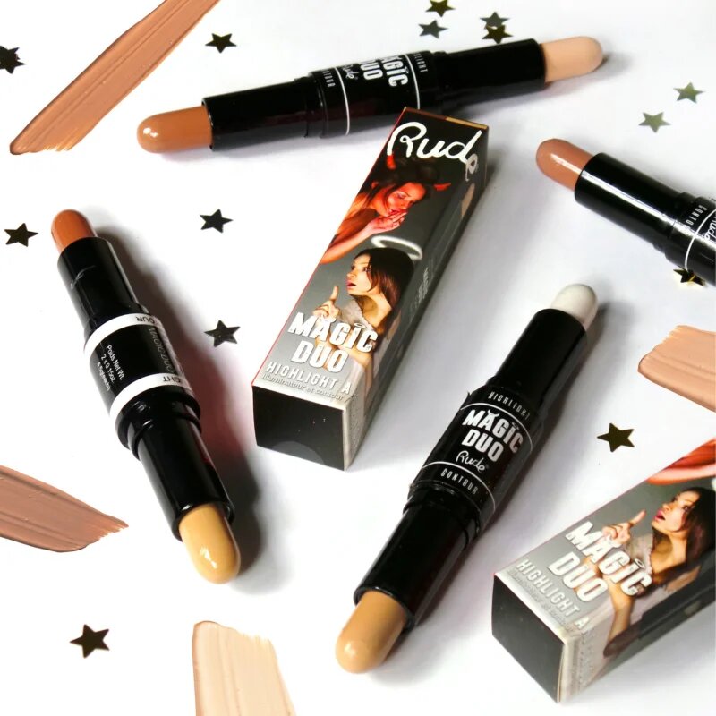 Rude Cosmetics Magic Duo baton pentru dublu contur culoare Medium 4.5 g