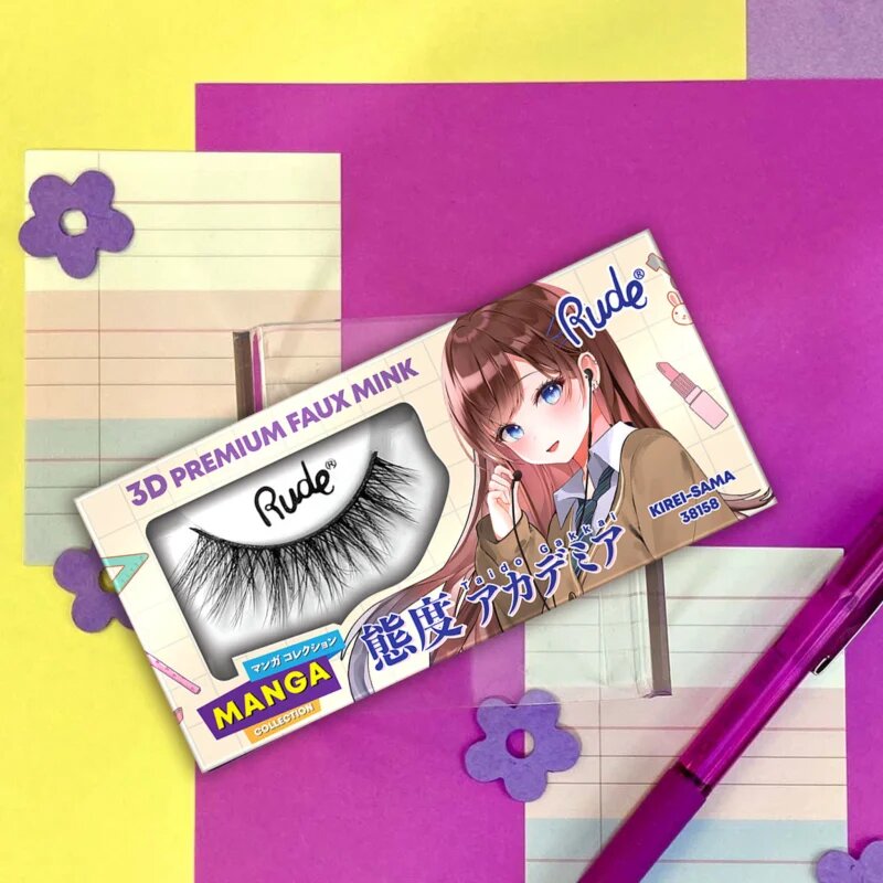Rude Cosmetics Manga Collection 3D Premium Faux Mink gene false tip Kirei-Sama 2 buc