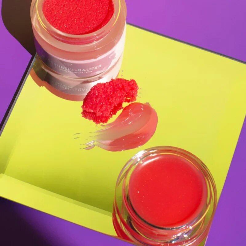 Rude Cosmetics Scrubski & Balmer balsam și exfoliant pentru buze culoare Grapefruit 7.5 g