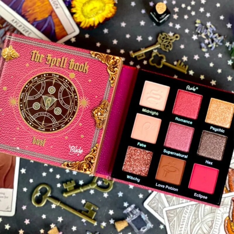 Rude Cosmetics The Spell Book paletă cu farduri de ochi culoare Lust 10.8 g