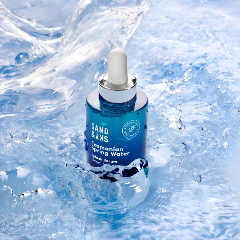 Sand & Sky Tasmanian Spring Water Splash Serum ser cu hidratare intensă faciale 30 ml