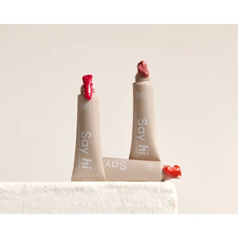 Say Hi Glassy Lips balsam de buze colorat cu peptide culoare Coral 10 ml