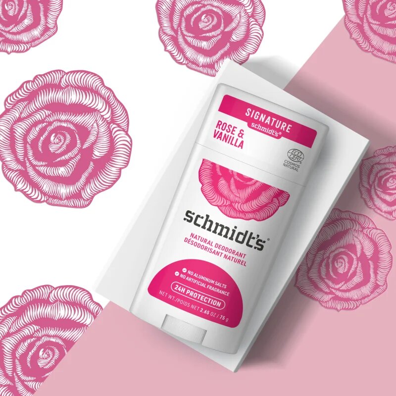 Schmidt's Rose + Vanilla deodorant stick 75 g