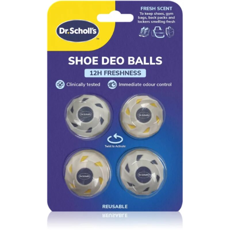 Scholl Dr. 's 12 Hour Freshness bile deodorante pentru încălțăminte 4 buc