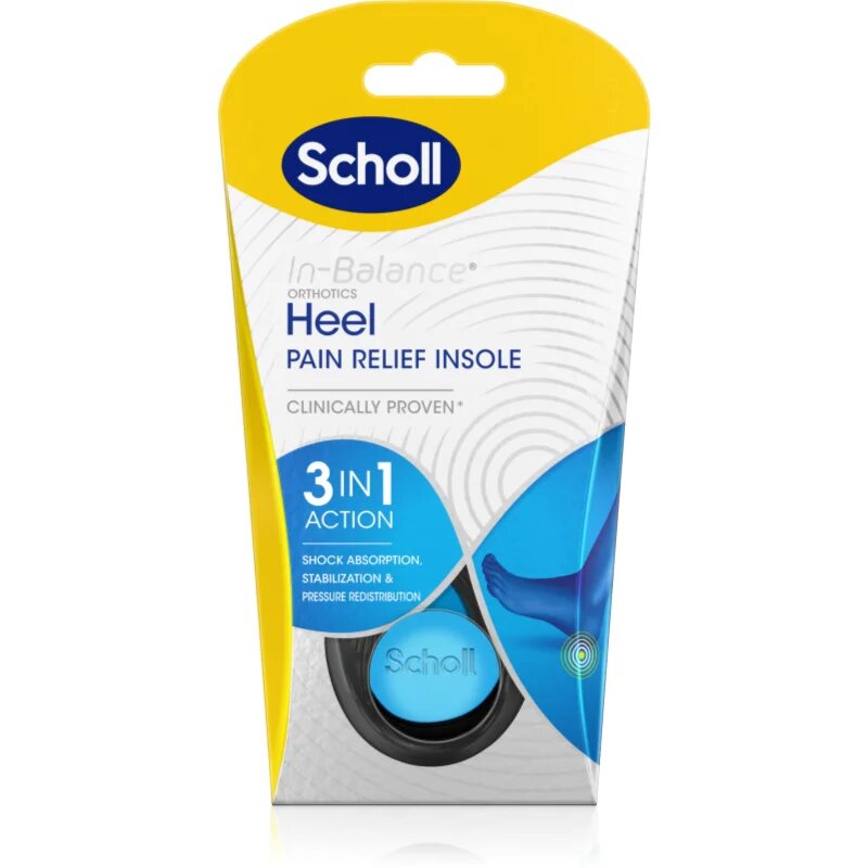 Scholl In-Balance Heel branțuri de încălțăminte pentru calcai mărime Large 1 pereche