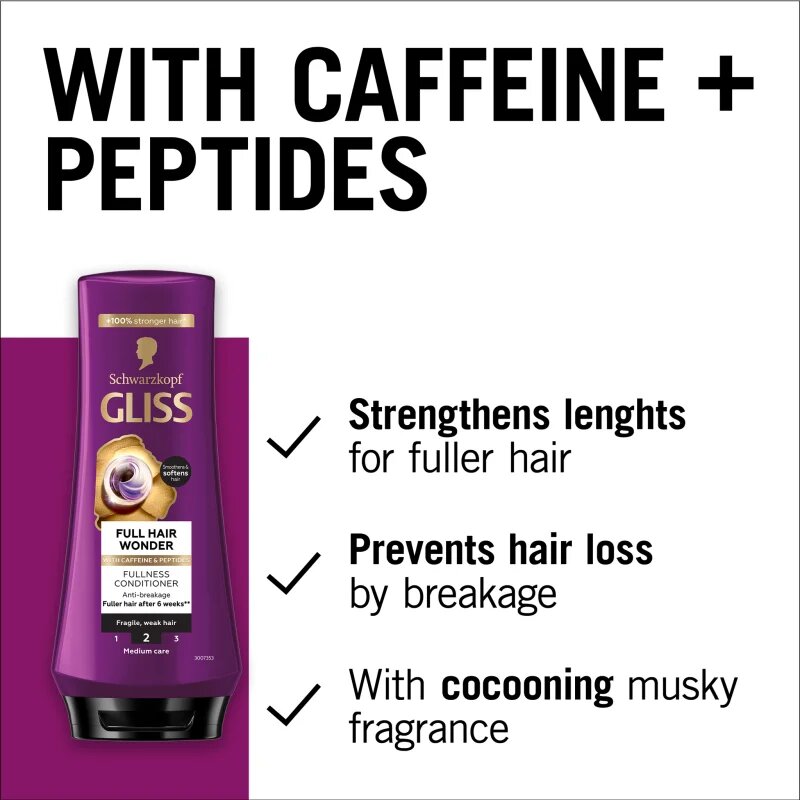 Schwarzkopf Gliss Full Hair Wonder balsam regenerator pentru par fragil 200 ml