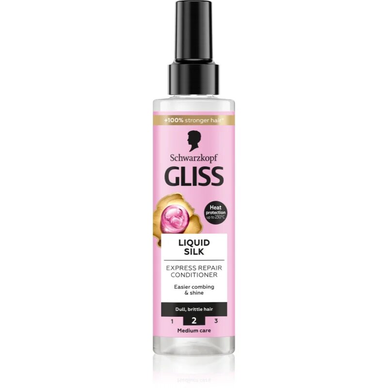 Schwarzkopf Gliss Liquid Silk balsam (nu necesita clatire) pentru intarire si stralucire 200 ml