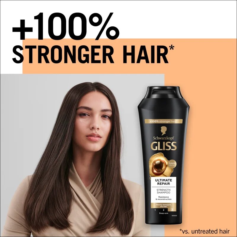 Schwarzkopf Gliss Ultimate Repair sampon fortifiant pentru păr uscat și deteriorat 250 ml