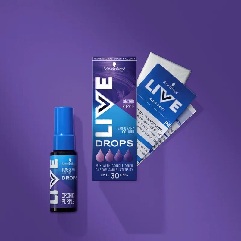 Schwarzkopf LIVE Drops sampon nuantator culoare Orchid Purple 30 ml