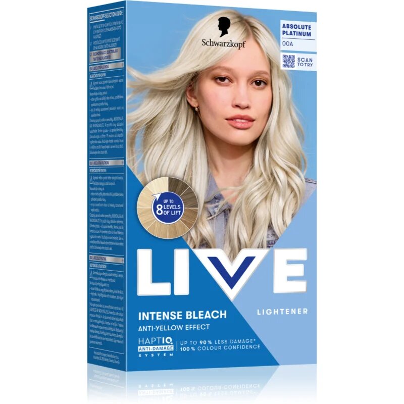LIVE Intense Bleach decolorant pentru păr 00A Absolute Platinum 1 buc