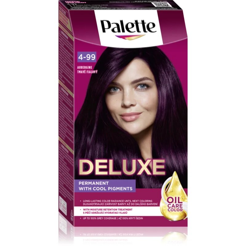 Schwarzkopf Palette Deluxe Culoare permanenta pentru par culoare 4-99 Aubergine 1 buc