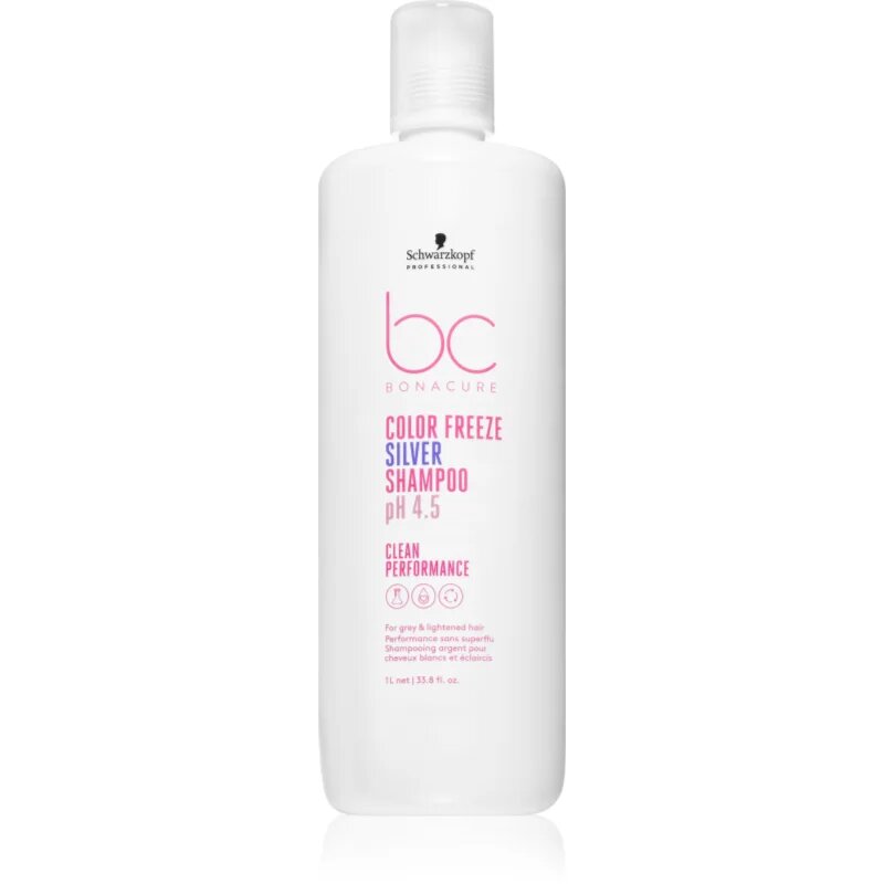 Schwarzkopf Professional BC Bonacure Color Freeze Silver Sampon argintiu pentru parul blond cu suvite 1000 ml