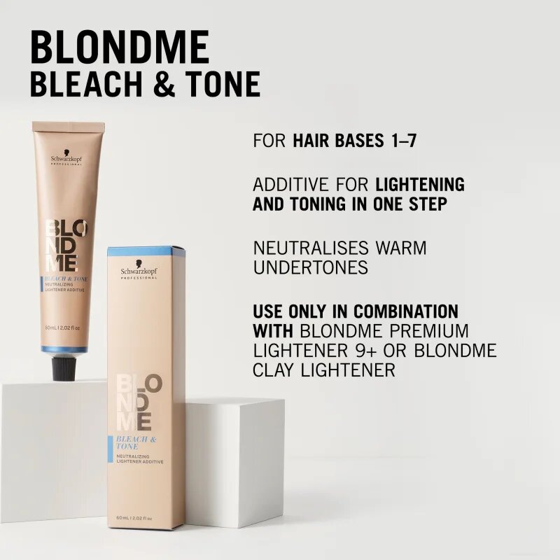 Schwarzkopf Professional Blondme Bleach & Tone Adaos de tonifiere si iluminare culoare Matt Additive 60 ml