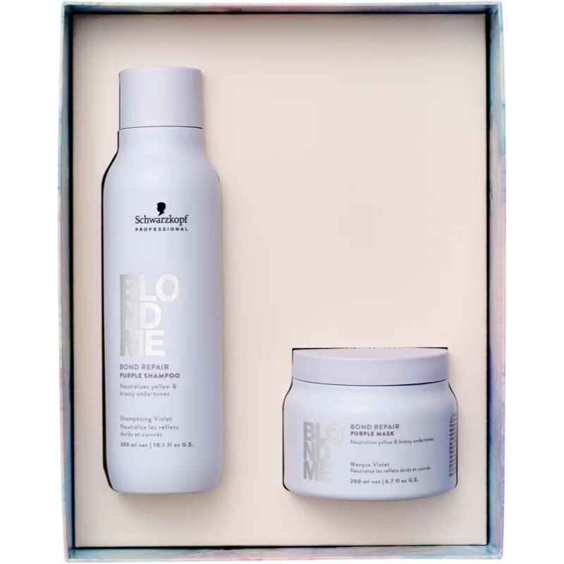 Schwarzkopf Professional Blondme Bond Repair Purple Set set cadou pentru par blond