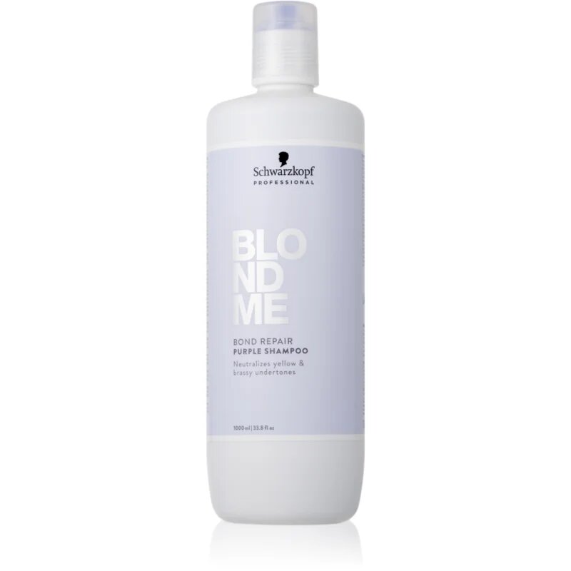 Blondme Bond Repair Purple Shampoo sampon violet pentru par blond 1000 ml