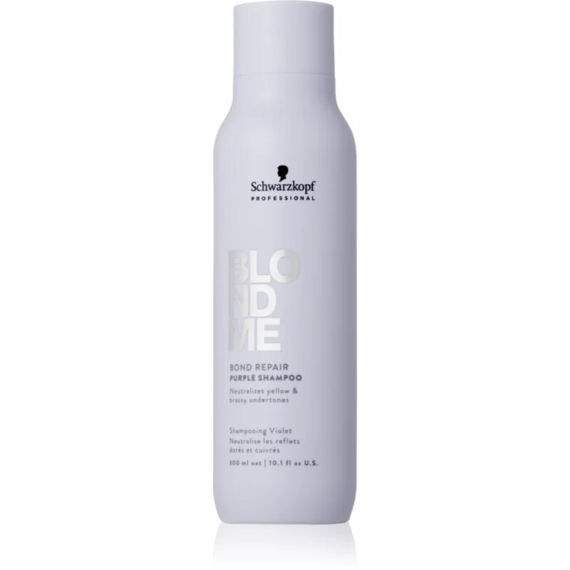 Blondme Bond Repair Purple Shampoo sampon violet pentru par blond 300 ml