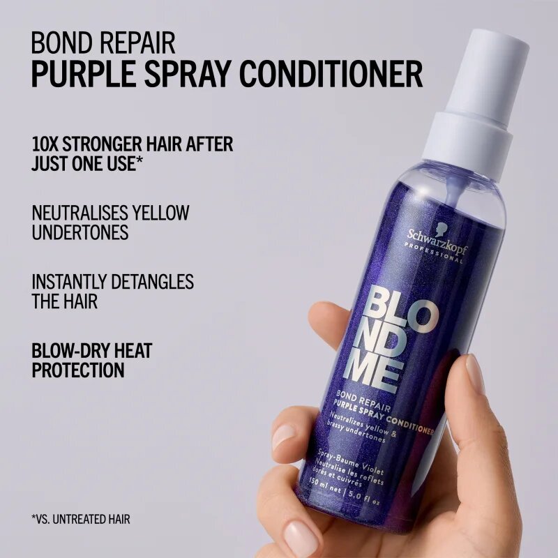 Schwarzkopf Professional Blondme Bond Repair Purple Spray Conditioner balsam de par violet Spray 150 ml