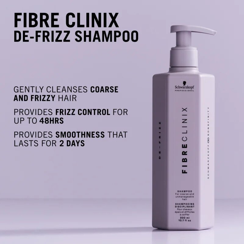 Schwarzkopf Professional Fibre Clinix De-Frizz Shampoo şampon de netezire pentru par indisciplinat 300 ml