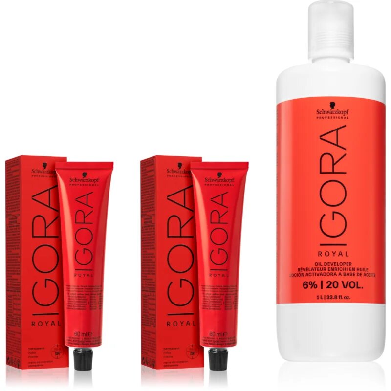 Schwarzkopf Professional IGORA Royal set în timpul vopsirii părului culoare 5-0; 6-0