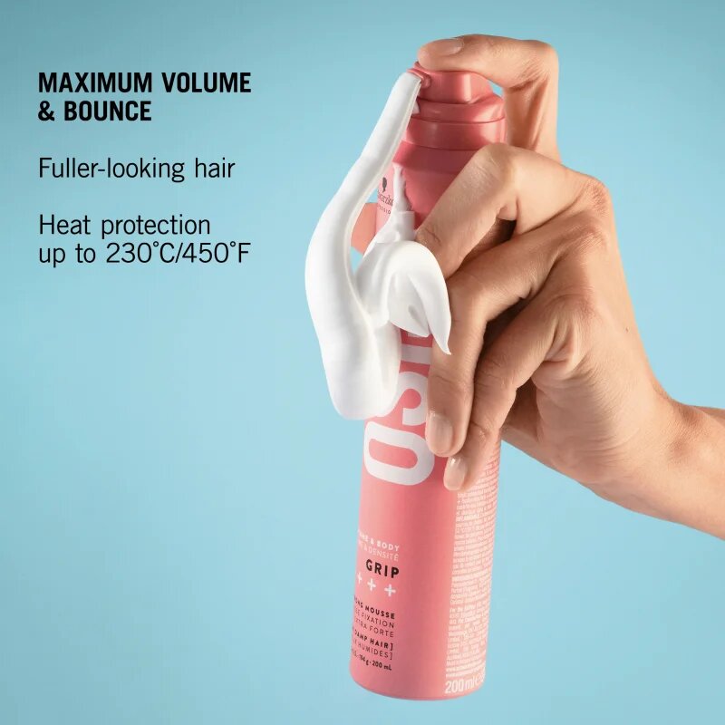 Schwarzkopf Professional Osis+ Grip spumă de păr fixare ultra-puternica 200 ml