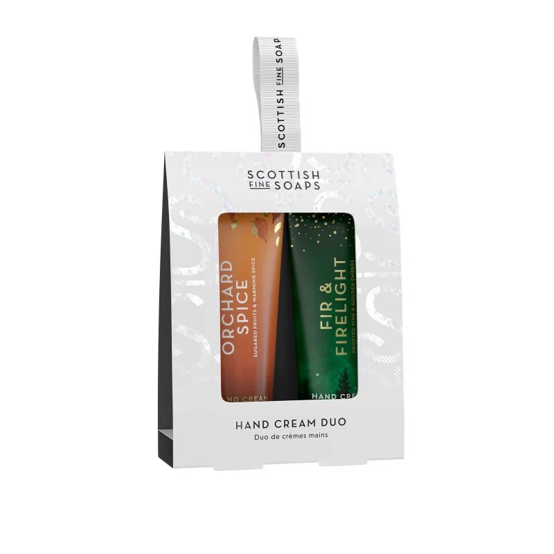 Scottish Fine Soaps Orchard Spice & Fir & Firelight set cadou de maini 2x30 ml
