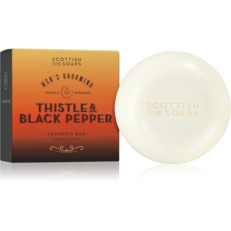 Scottish Fine Soaps Thistle & Black Pepper șampon solid pentru barbati 100 g
