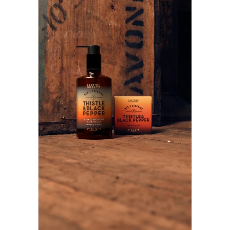 Scottish Fine Soaps Thistle & Black Pepper șampon solid pentru barbati 100 g