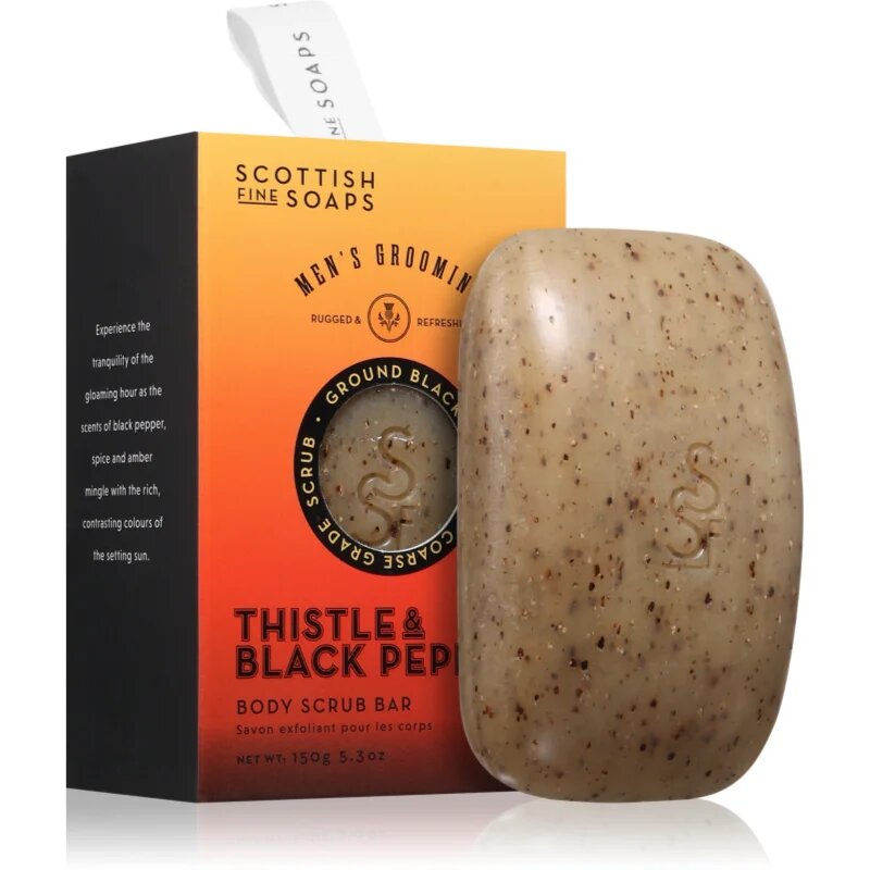 Scottish Fine Soaps Thistle & Black Pepper săpun exfoliant pentru corp 150 g