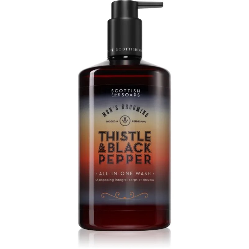 Scottish Fine Soaps Thistle & Black Pepper sapun pentru față corp și păr 500 ml