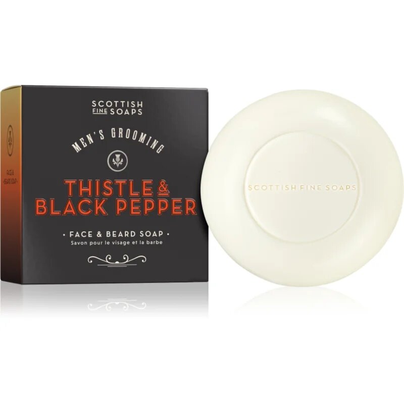 Scottish Fine Soaps Thistle & Black Pepper săpun solid pentru față și barbă 100 g