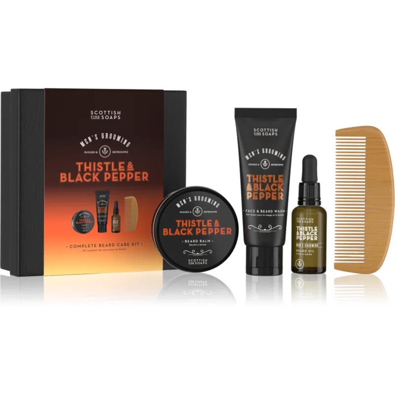 Scottish Fine Soaps Thistle & Black Pepper set cadou pentru barbati