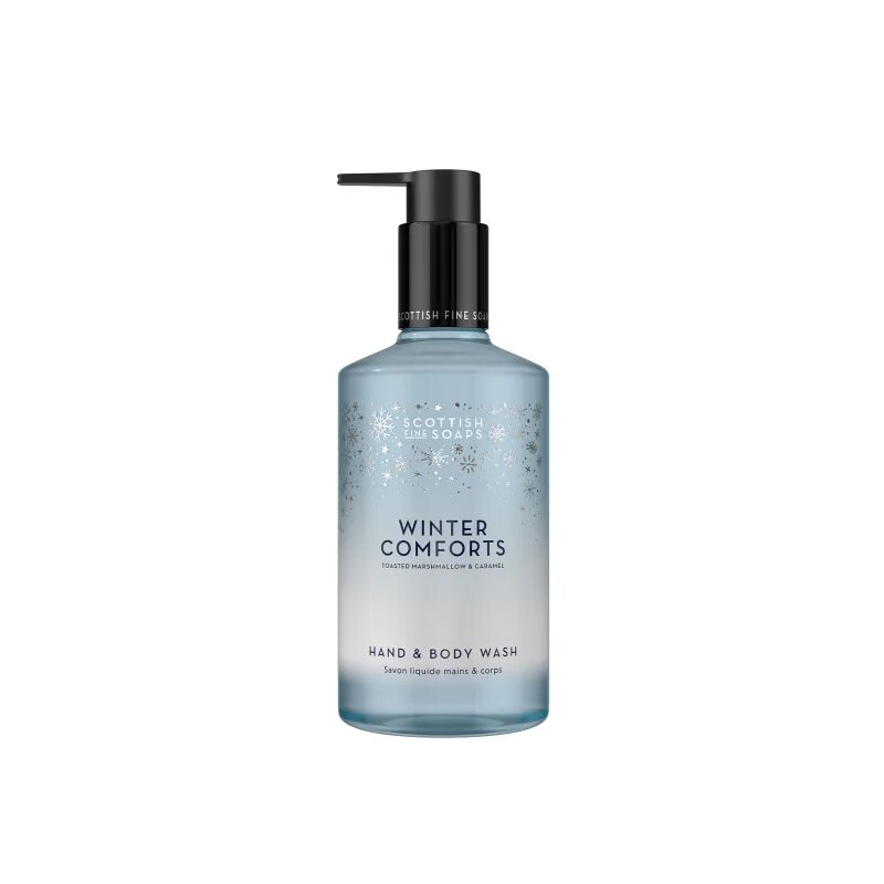 Scottish Fine Soaps Winter Comforts gel de duș pentru maini si corp parfum Toasted Marshmallow & Caramel 300 ml