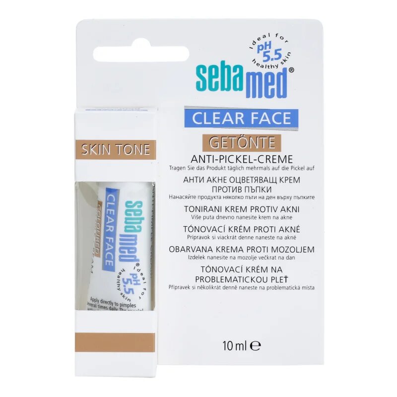 Sebamed Clear Face Colored Anti-Pimple Cream crema tonifianta impotriva acneei 10 ml
