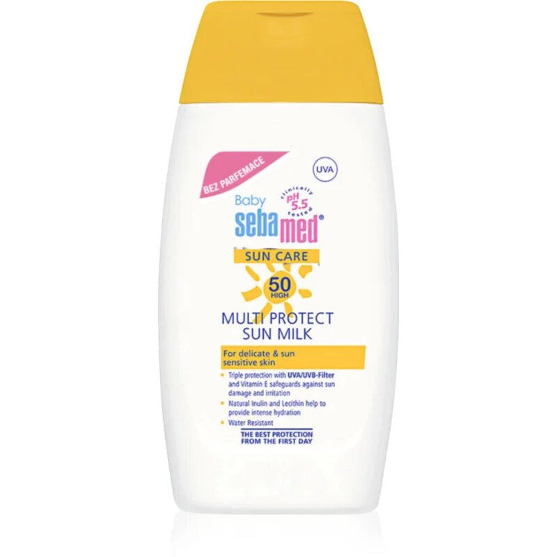 Sun Care Baby Multi Protect Sun Milk Ptrotectie solara pentru copii SPF 50+ fără parfum 200 ml