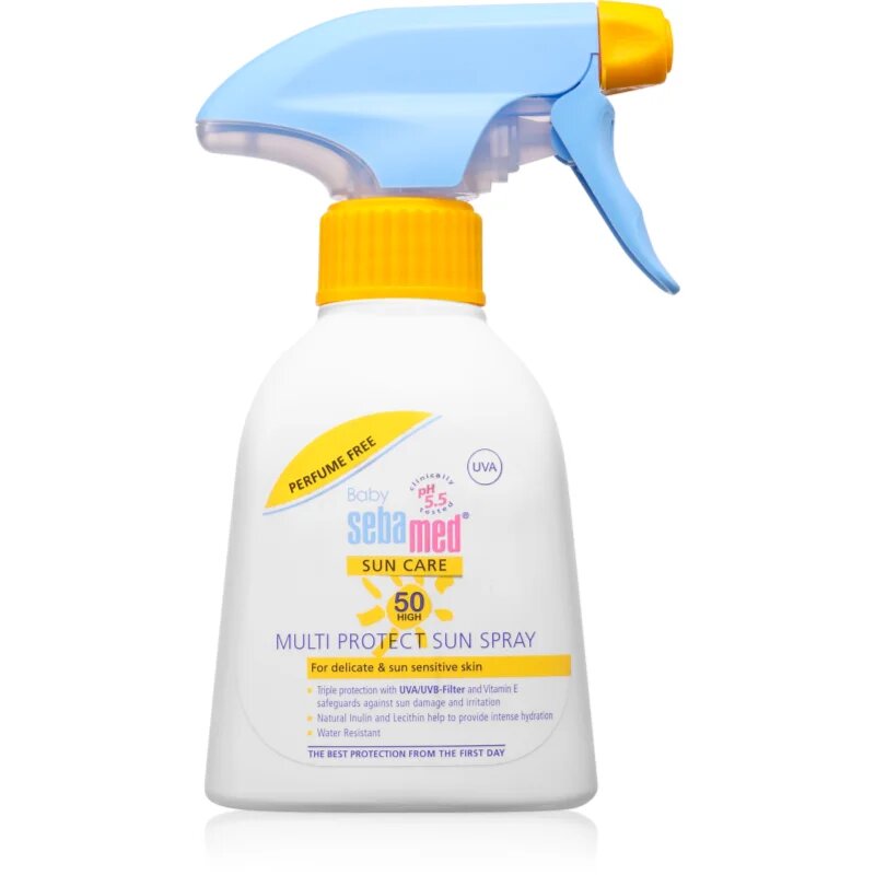 Sebamed Sun Care Multi Protect Sun Spray cremă pentru plaja fara parfum SPF 50 pro 200 ml