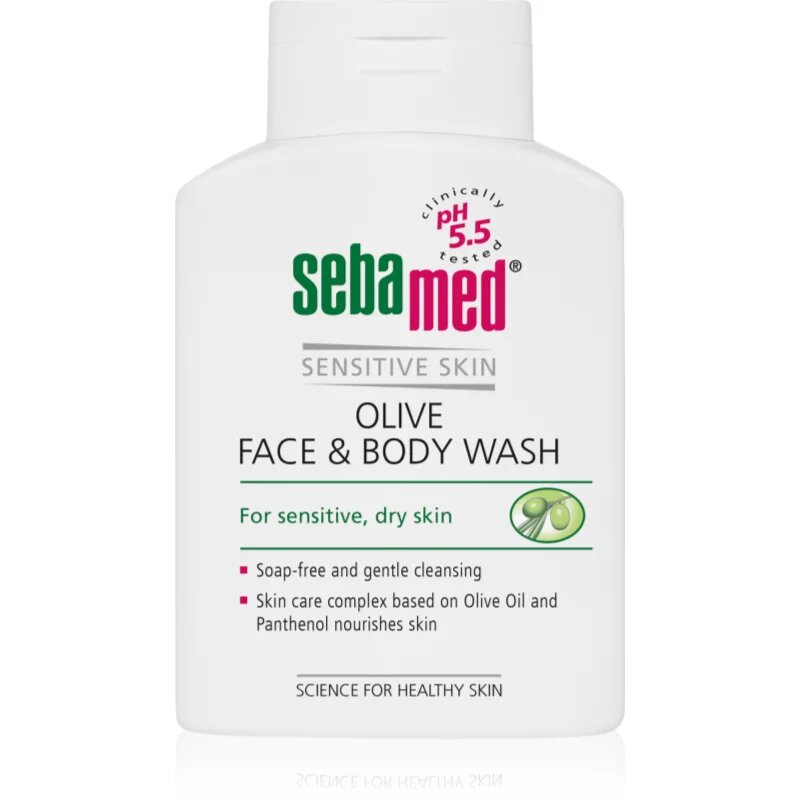 Sebamed Wash lotiune delicata pentru spalarea fetei si a corpului cu ulei de masline 200 ml
