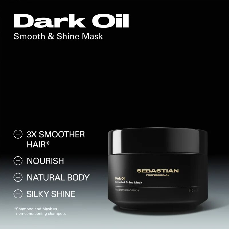 Sebastian Professional Dark Oil Masca intens hrănitoare pentru un par stralucitor si catifelat 145 ml