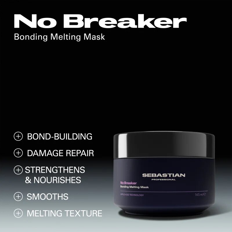 Sebastian Professional No.Breaker Bonding Melting Mask mască hidratantă pentru păr pentru par deteriorat 145 ml