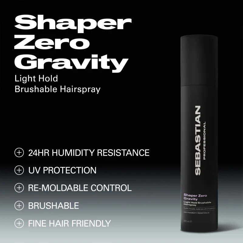 Sebastian Professional Shaper Zero Gravity fixativ cu fixare ușoară 300 ml