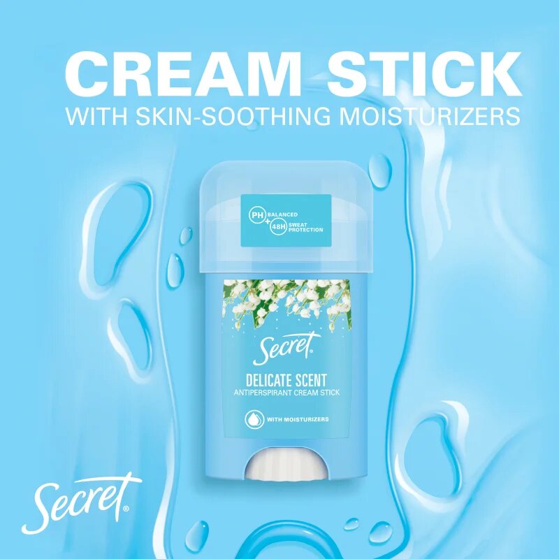 Secret Delicate Antiperspirant Cream Stick anti-perspirant crema pentru femei 40 ml