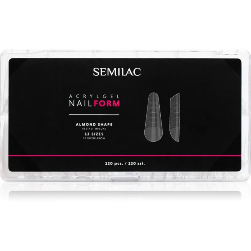 Semilac Accessories Acrylgel Nail Form șabloane pentru unghii tip Almond 120 buc