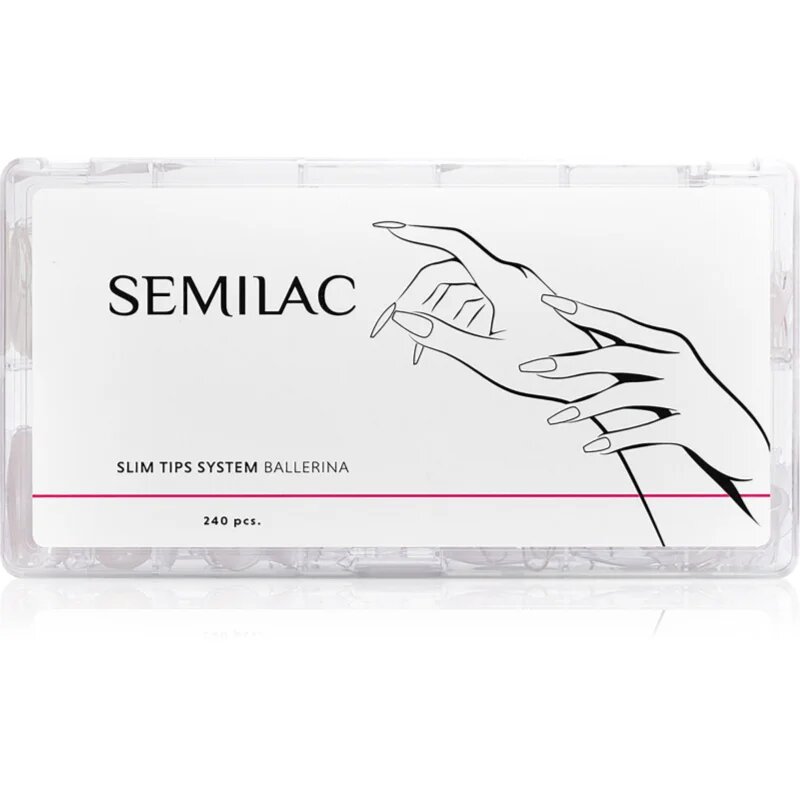 Semilac Slim Tips System unghii artificiale tip Ballerina 240 buc
