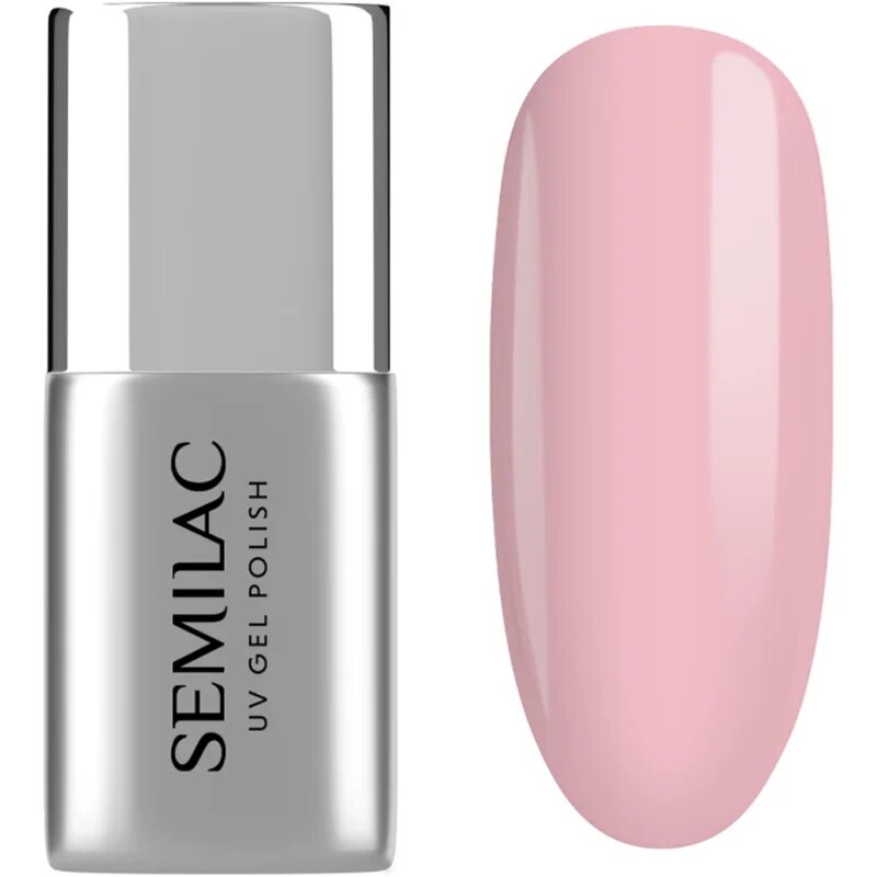 Semilac UV Gel Base Fiber Base baza gel pentru unghii culoare Pink Milk 7 ml
