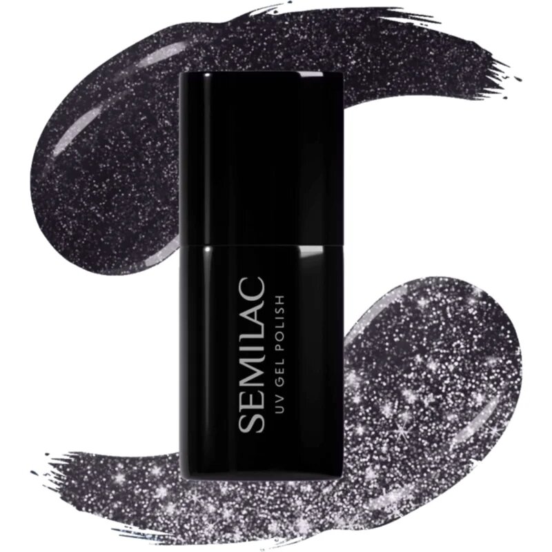 Semilac UV Hybrid Day and Night unghii cu gel folosind UV / lampă cu LED culoare 399 Dark & Spark 7 ml