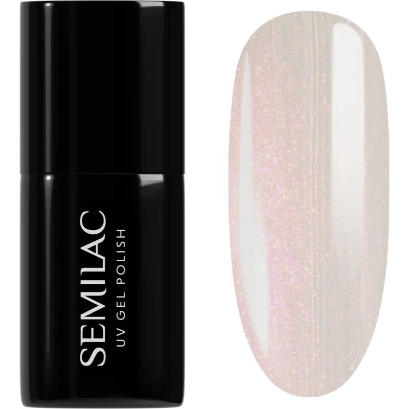 Semilac UV Hybrid Inner Glow lac de unghii sub forma de gel culoare 960 Pink Glazed 7 ml