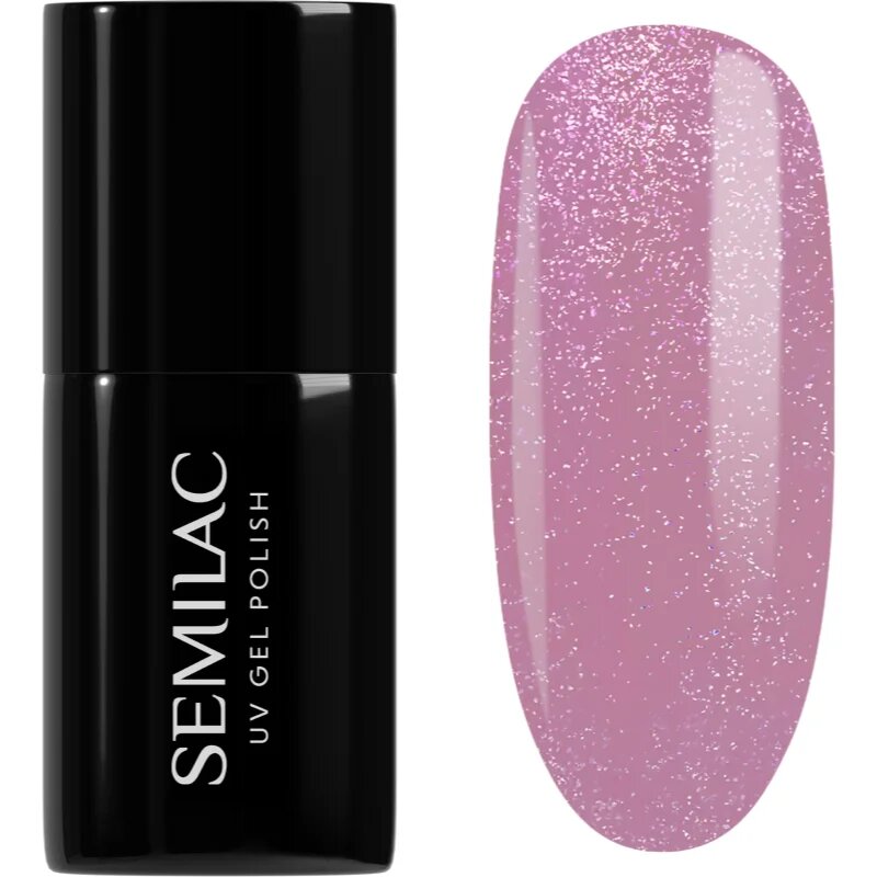 Semilac UV Hybrid Shimmer lac de unghii sub forma de gel culoare 319 Shimmer Dust Pink 7 ml