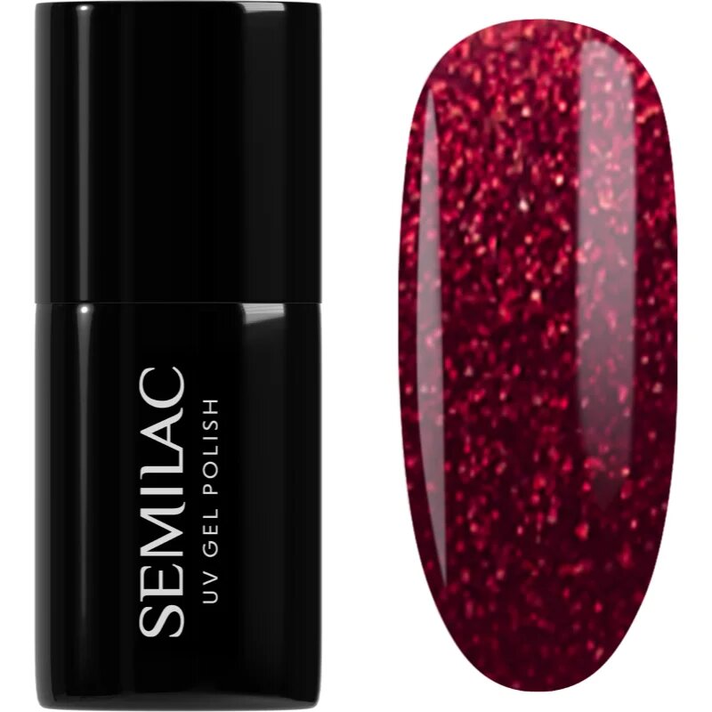 Semilac UV Hybrid Winter Wonderland lac de unghii sub forma de gel culoare 955 Holly Berry Red 7 ml